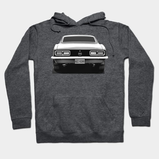 Azz Kicker 1968 Camaro SS BW Hoodie by Burtney